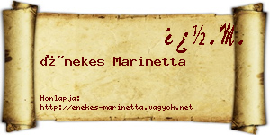 Énekes Marinetta névjegykártya